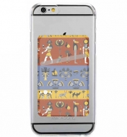 Porte Carte adhésif pour smartphone Ancient egyptian religion seamless pattern