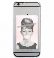 Porte Carte adhésif pour smartphone Audrey Hepburn bubblegum