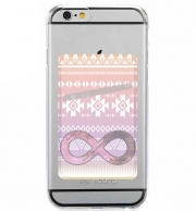 Porte Carte adhésif pour smartphone Pink Aztec Infinity