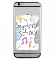 Porte Carte adhésif pour smartphone Back to school background drawing