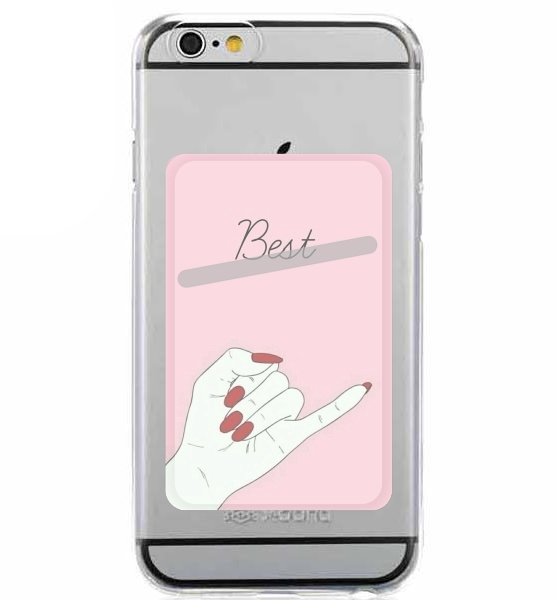 Porte Carte adhésif pour smartphone BFF Best Friends Pink