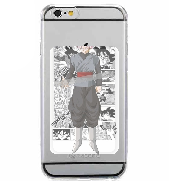 Porte Carte adhésif pour smartphone Black Goku Scan Art