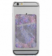 Porte Carte adhésif pour smartphone Blue pink bubble cells pattern