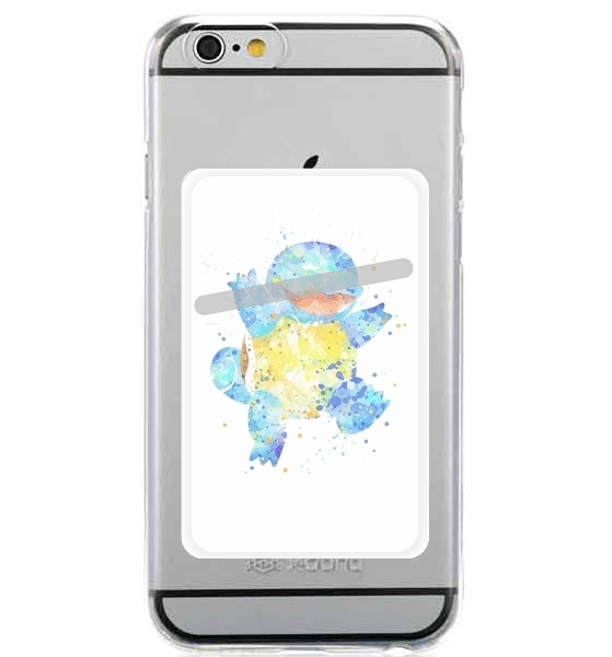 Porte Carte adhésif pour smartphone Carapuce Watercolor