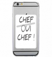 Porte Carte adhésif pour smartphone Chef Oui Chef humour