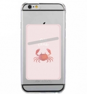 Porte Carte adhésif pour smartphone Crabe Pinky