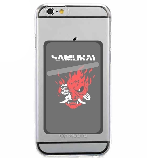 Porte Carte adhésif pour smartphone cyberpunk samurai