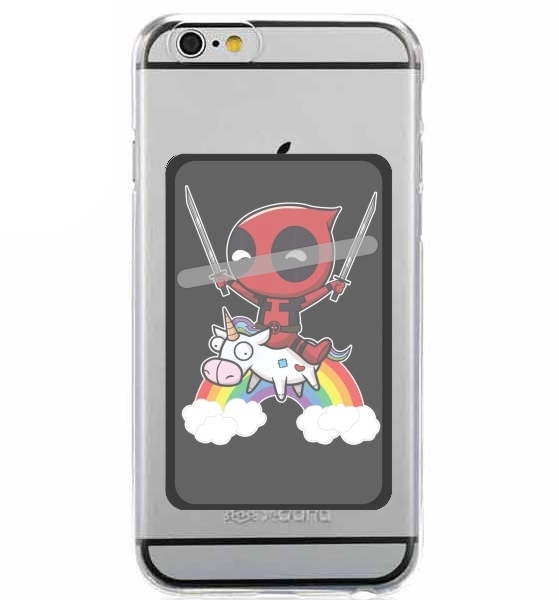 Porte Carte adhésif pour smartphone Deadpool Unicorn