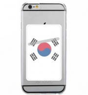 Porte Carte adhésif pour smartphone Drapeau Coree Du Sud