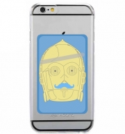 Porte Carte adhésif pour smartphone Droid Moustache