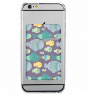 Porte Carte adhésif pour smartphone Fish pattern
