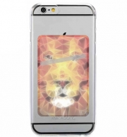 Porte Carte adhésif pour smartphone fractal lion