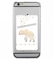 Porte Carte adhésif pour smartphone Gatsby Gold Glitter Elephant