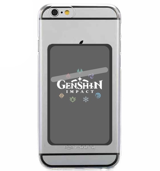 Porte Carte adhésif pour smartphone Genshin impact elements