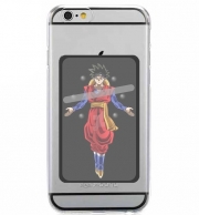 Porte Carte adhésif pour smartphone Goku Fusion Luffy