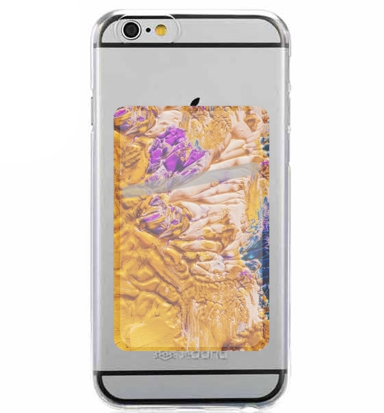 Porte Carte adhésif pour smartphone Gold and Purple Paint