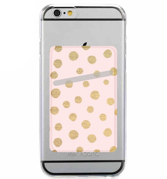 Porte Carte adhésif pour smartphone Golden Dots And Pink