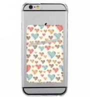 Porte Carte adhésif pour smartphone Mosaic de coeurs