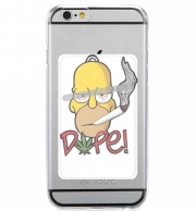 Porte Carte adhésif pour smartphone Homer Dope Weed Smoking Cannabis