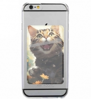 Porte Carte adhésif pour smartphone I Love Cats v3