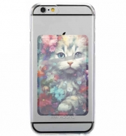 Porte Carte adhésif pour smartphone I Love Cats v4