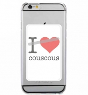 Porte Carte adhésif pour smartphone I love couscous - Plat Boulette
