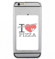 Porte Carte adhésif pour smartphone I love Pizza