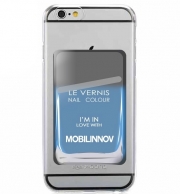 Porte Carte adhésif pour smartphone Flacon Vernis Blue Love