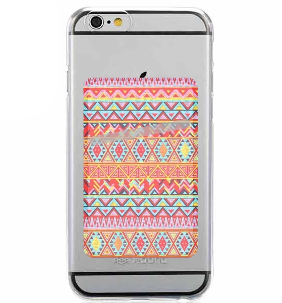 Porte Carte adhésif pour smartphone India Style Pattern (Multicolor)