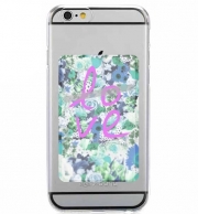Porte Carte adhésif pour smartphone Love Floral Vert