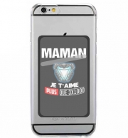 Porte Carte adhésif pour smartphone Maman je t'aime plus que 3x1000