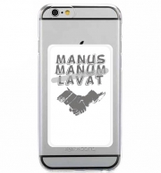 Porte Carte adhésif pour smartphone Manus manum lavat