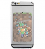 Porte Carte adhésif pour smartphone Minecraft Creeper Forest