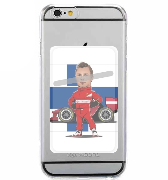 Porte Carte adhésif pour smartphone MiniRacers: Kimi Raikkonen - Ferrari Team F1