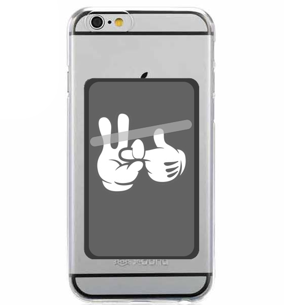 Porte Carte adhésif pour smartphone Mouse finger fuck