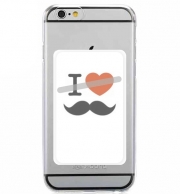 Porte Carte adhésif pour smartphone I Love Moustache