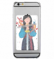 Porte Carte adhésif pour smartphone Mulan Princess Watercolor Decor