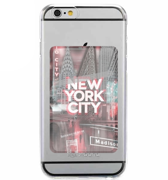 Porte Carte adhésif pour smartphone New York City II [red]