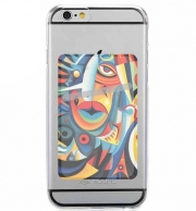 Porte Carte adhésif pour smartphone Painting Abstract V10