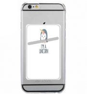 Porte Carte adhésif pour smartphone Pingouin wants to be unicorn