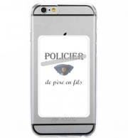Porte Carte adhésif pour smartphone Policier de pere en fils