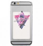 Porte Carte adhésif pour smartphone Requin violet