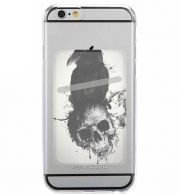 Porte Carte adhésif pour smartphone Raven and Skull