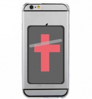Porte Carte adhésif pour smartphone Red Cross Peace