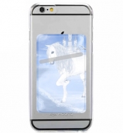 Porte Carte adhésif pour smartphone La licorne blanche