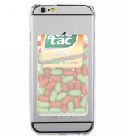 Porte Carte adhésif pour smartphone tic Tac Orange Citron