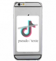 Porte Carte adhésif pour smartphone Tiktok personnalisable avec pseudo / texte