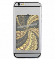 Porte Carte adhésif pour smartphone Twirl and Twist black and gold