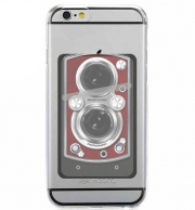 Porte Carte adhésif pour smartphone Vintage Camera Red