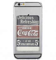 Porte Carte adhésif pour smartphone Vintage coke 